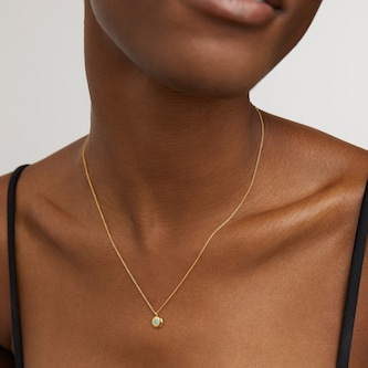 Monica Vinader December Birthstone Chain Necklace In 18ct Gold Vermeil With Turquoise