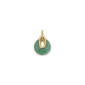 Monica Vinader Kate Young Gemstone Pendant In 18ct Gold Vermeil With Green Aventurine Monica Vinader Kate Young Gemstone Pendant In 18ct Gold Vermeil With Green Aventurine