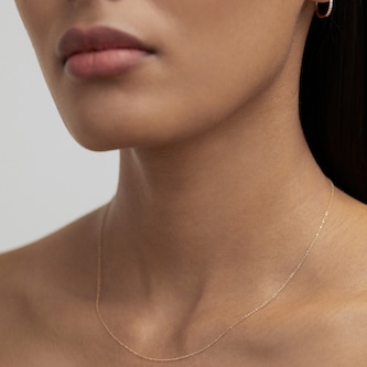 Monica Vinader Super Fine Chain Necklace In 14ct Solid Gold Monica Vinader Super Fine Chain Necklace In 14ct Solid Gold