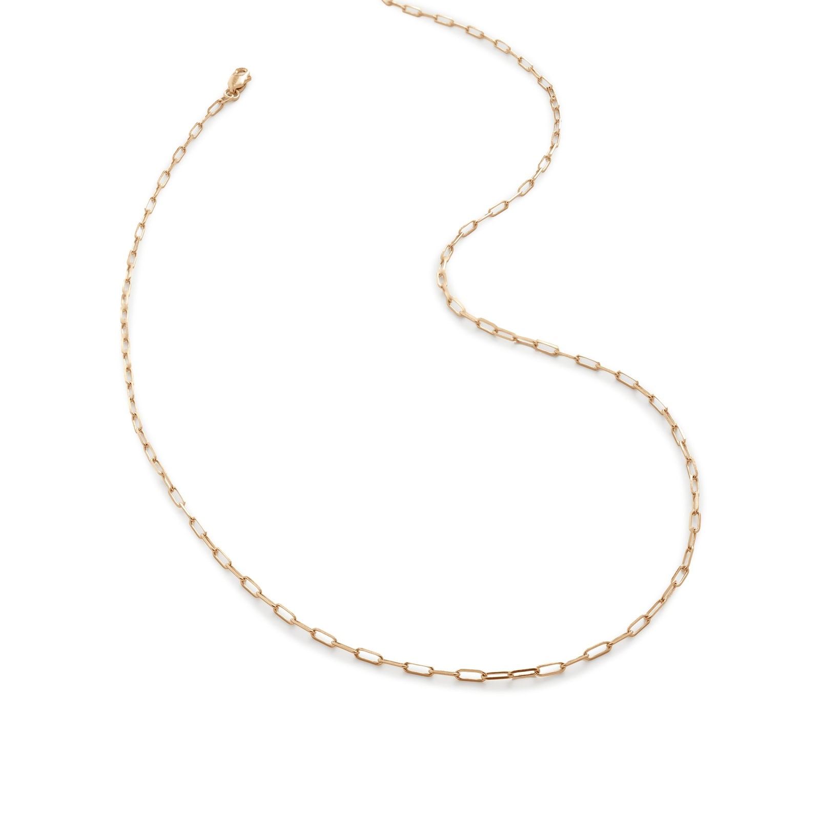 Monica Vinader Mini Paperclip Chain Necklace In 14ct Solid Gold Monica Vinader Mini Paperclip Chain Necklace In 14ct Solid Gold