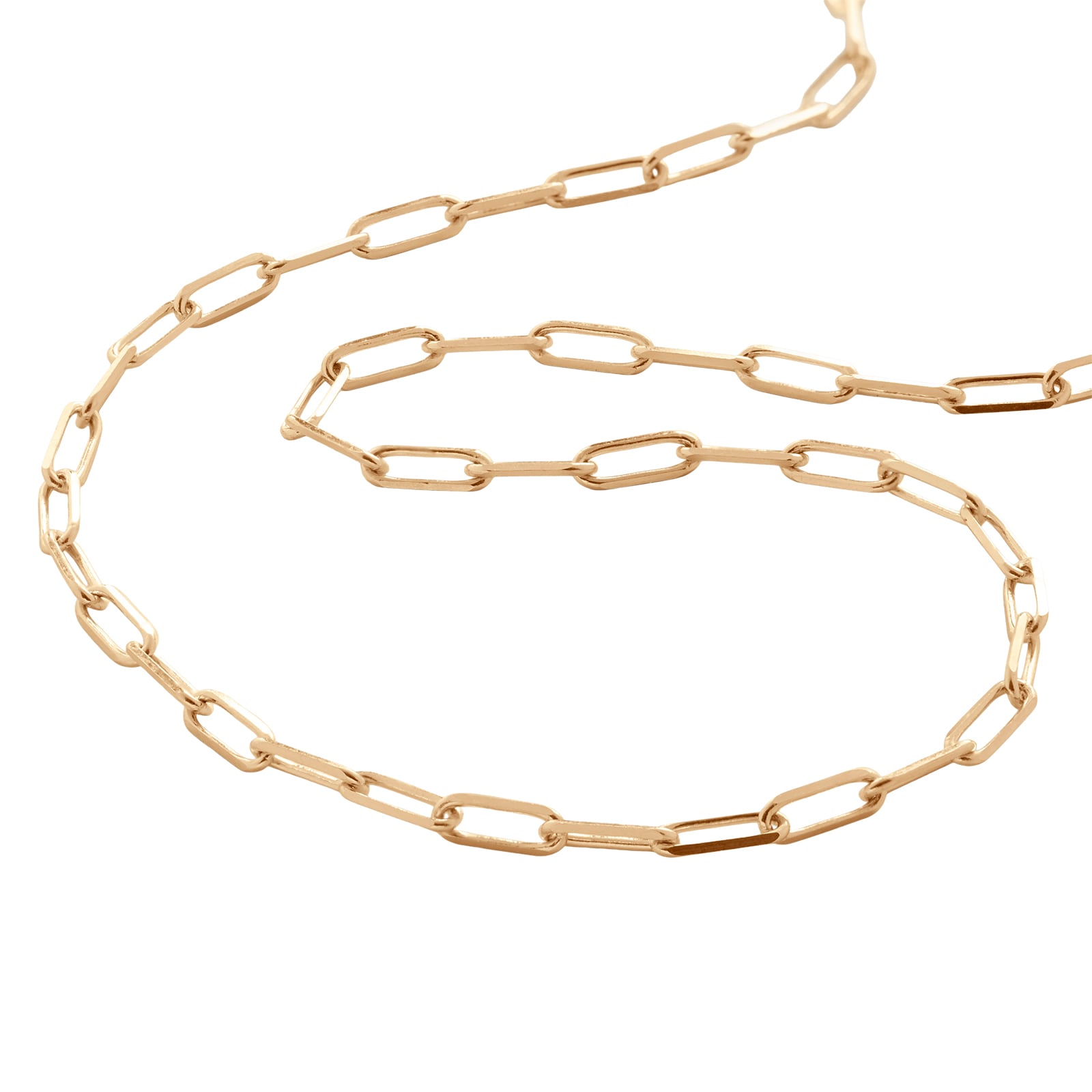 Monica Vinader Mini Paperclip Chain Necklace In 14ct Solid Gold