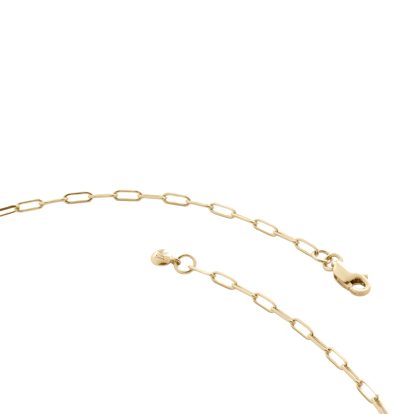 Monica Vinader Mini Paperclip Chain Necklace In 14ct Solid Gold