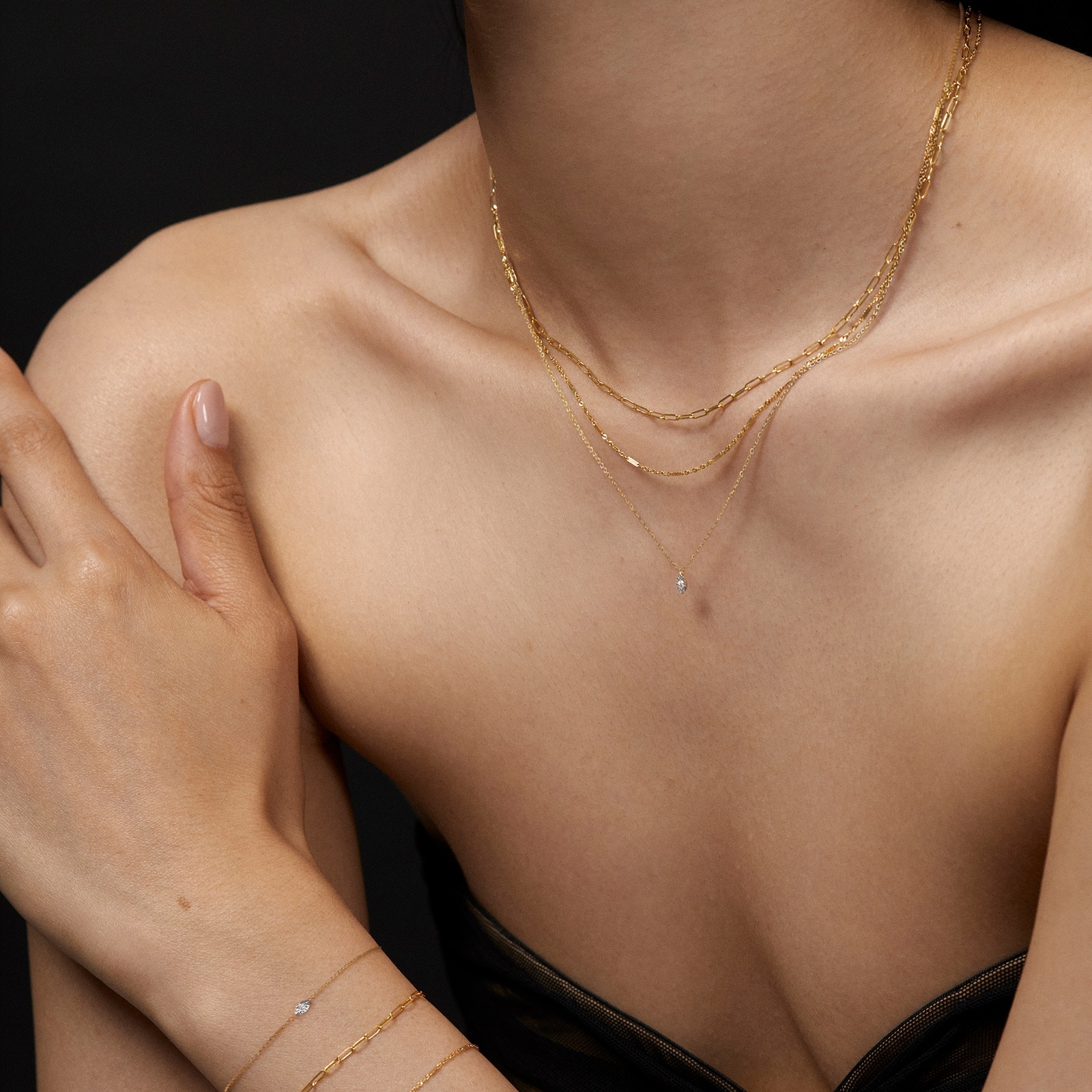 Monica Vinader Mini Paperclip Chain Necklace In 14ct Solid Gold