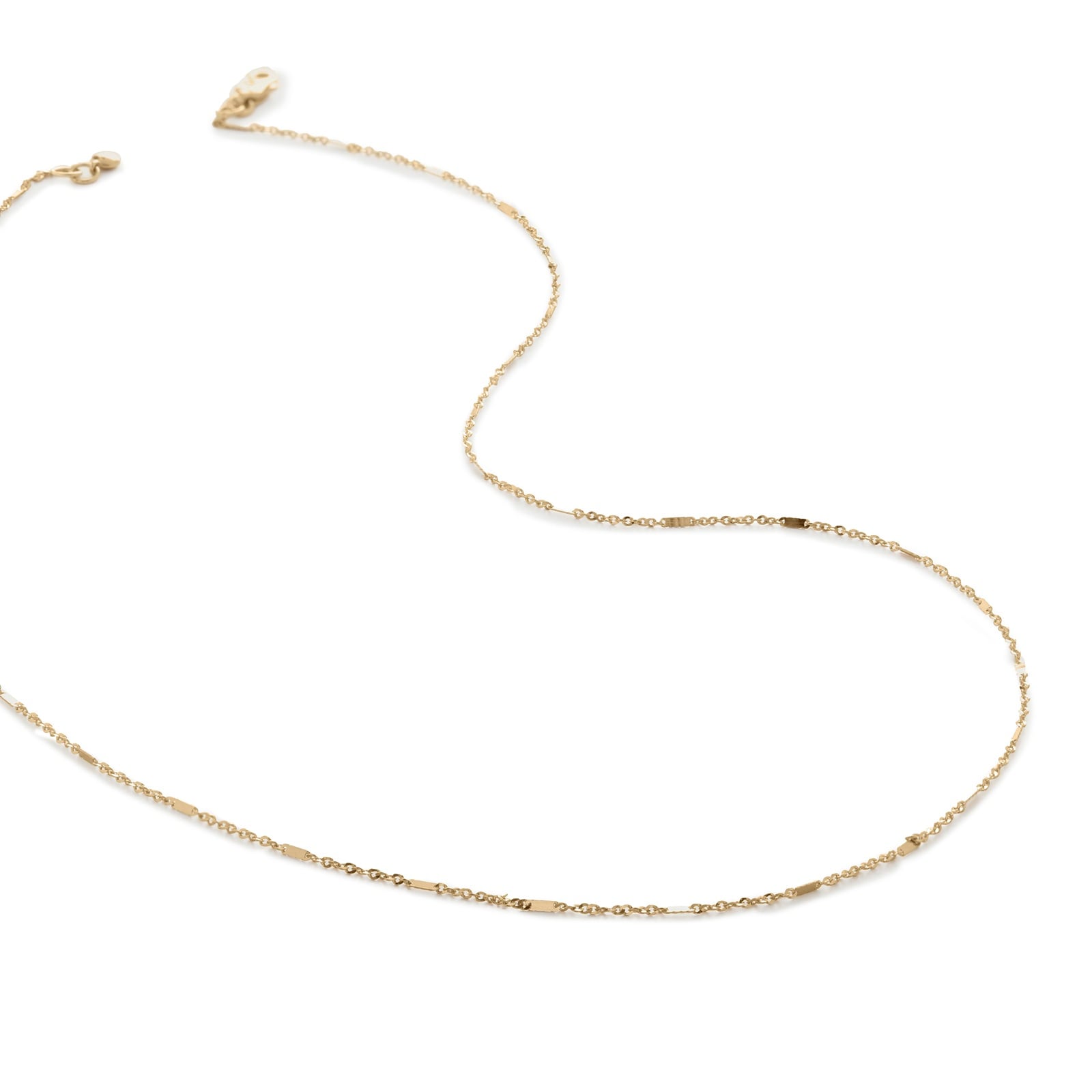 Shimmer Chain Necklace In 14ct Solid Gold