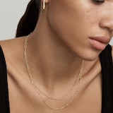 Monica Vinader Shimmer Chain Necklace In 14ct Solid Gold