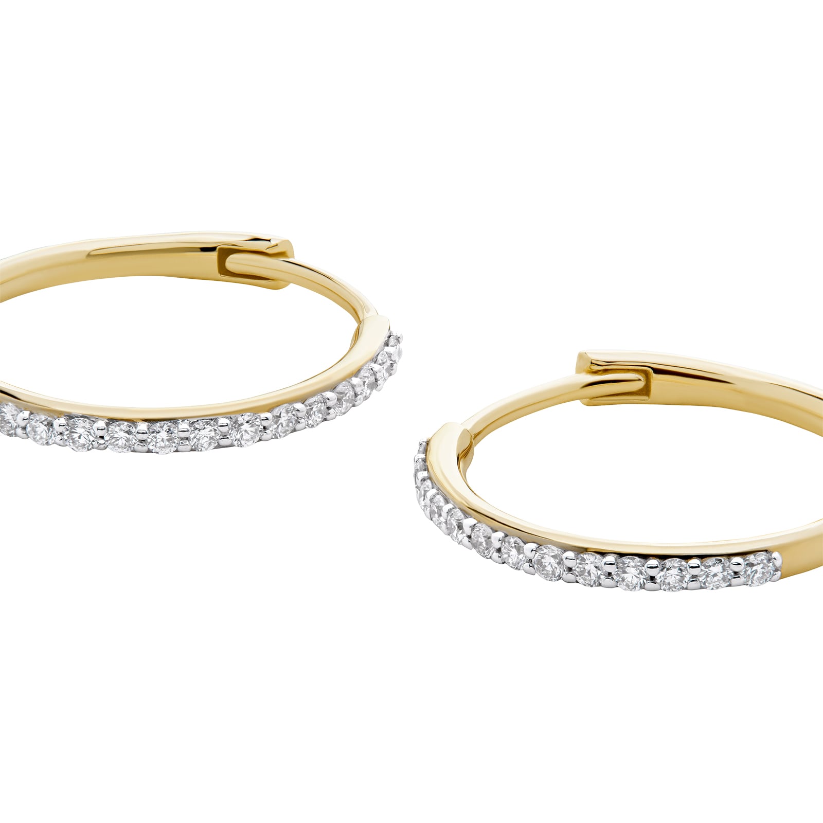 Monica Vinader Pavé Lab Grown Diamond Small Hoop Earrings In 14ct Solid Gold