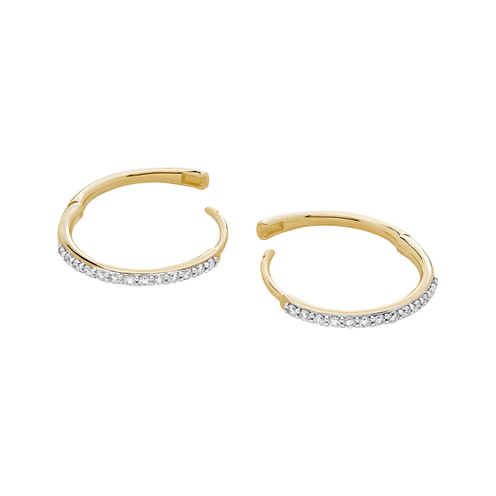 Monica Vinader Pavé Lab Grown Diamond Small Hoop Earrings In 14ct Solid Gold