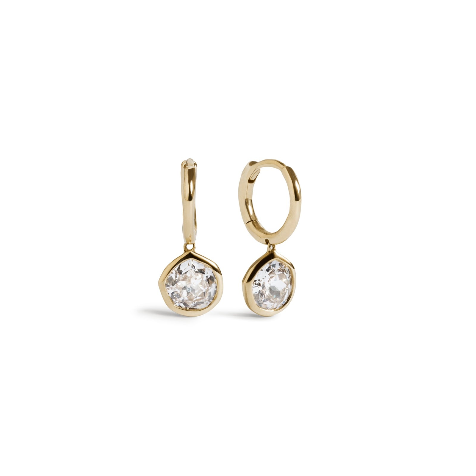 Monica Vinader MV Siren™ Solitaire 1ct Lab Grown Diamond Earrings In 14ct Solid Gold