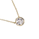 Monica Vinader MV Siren™ Solitaire 0.50ct Lab Grown Diamond Necklace In 14ct Solid Gold