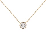 Monica Vinader MV Siren™ Solitaire 0.50ct Lab Grown Diamond Necklace In 14ct Solid Gold