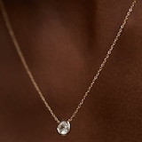 Monica Vinader MV Siren™ Solitaire 0.50ct Lab Grown Diamond Necklace In 14ct Solid Gold