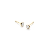 Monica Vinader Solitaire Lab Grown Diamond Stud Earrings In 14ct Solid Gold