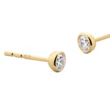 Monica Vinader Solitaire Lab Grown Diamond Stud Earrings In 14ct Solid Gold