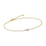 Monica Vinader Heart Diamond Chain Bracelet In 18ct Gold Vermeil With Lab Grown Diamond