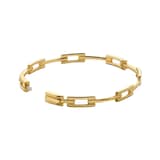 Monica Vinader Signature Link Slim Bangle In 18ct Gold Vermeil With Lab Grown Diamonds