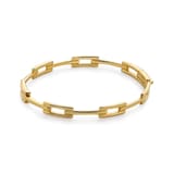 Monica Vinader MV Signature™ Link Slim Bangle In 18ct Gold Vermeil