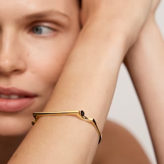 Monica Vinader MV Signature™™ Bangle In 18ct Gold Vermeil Monica Vinader MV Signature™™ Bangle In 18ct Gold Vermeil