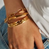 Monica Vinader Essential Bangle In 18ct Gold Vermeil