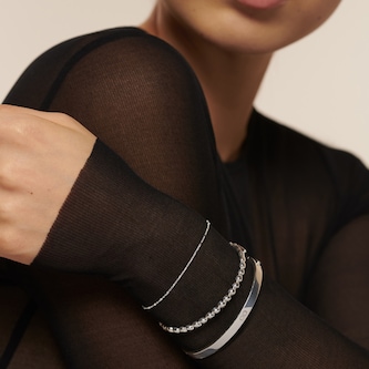 Monica Vinader Essential Bangle In Sterling Silver