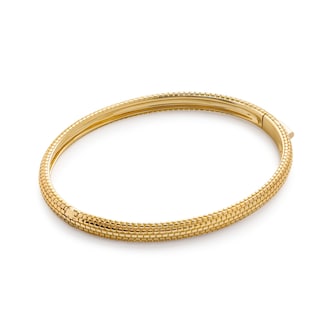 Monica Vinader Heirloom Bangle In 18ct Gold Vermeil