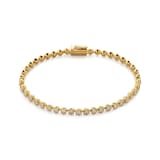 Monica Vinader Round 0.25ct Lab Grown Diamond Tennis Bracelet In 18ct Gold Vermeil