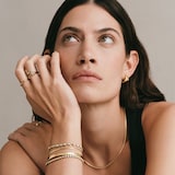 Monica Vinader Round 0.25ct Lab Grown Diamond Tennis Bracelet In 18ct Gold Vermeil