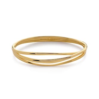 Monica Vinader Nura Wrap Bangle In 18ct Gold Vermeil