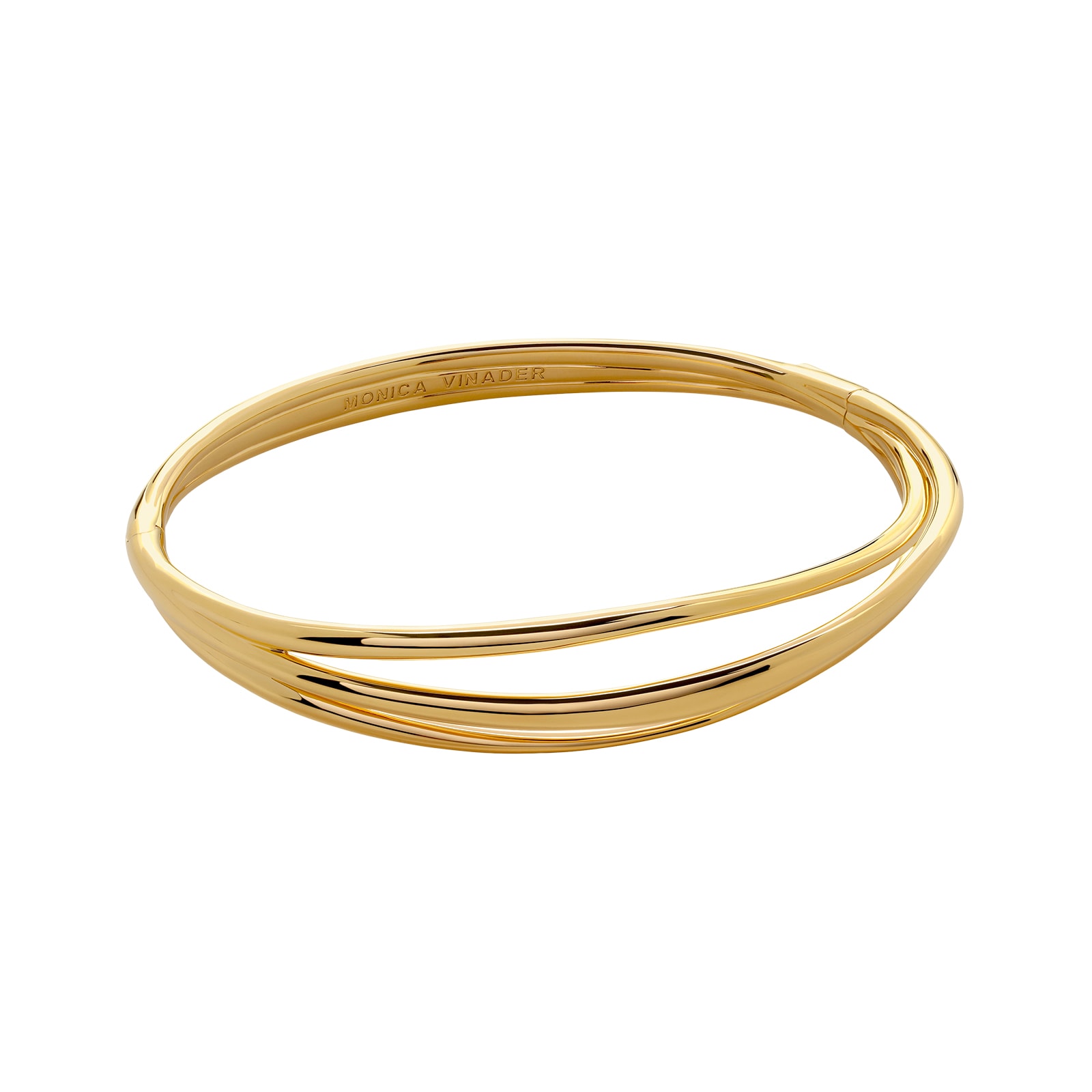 Monica Vinader Nura Wrap Bangle In 18ct Gold Vermeil Monica Vinader Nura Wrap Bangle In 18ct Gold Vermeil