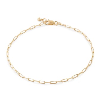 Monica Vinader Mini Paperclip Chain Bracelet In 14ct Solid Gold