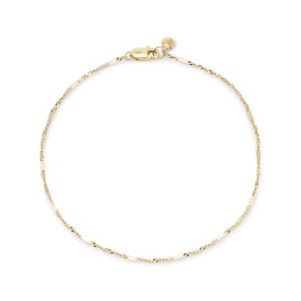 Monica Vinader Shimmer Chain Bracelet In 14ct Solid Gold