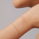 Monica Vinader Shimmer Chain Bracelet In 14ct Solid Gold