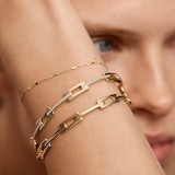 Monica Vinader Shimmer Chain Bracelet In 14ct Solid Gold