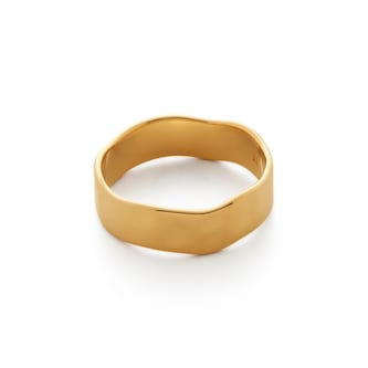Monica Vinader MV Siren™ Muse Ring In 18ct Gold Vermeil