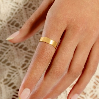 Monica Vinader MV Siren™ Muse Ring In 18ct Gold Vermeil
