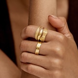 Monica Vinader MV Siren™ Muse Ring In 18ct Gold Vermeil