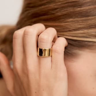 Monica Vinader MV Siren™ Muse Bold Ring In 18ct Gold Vermeil