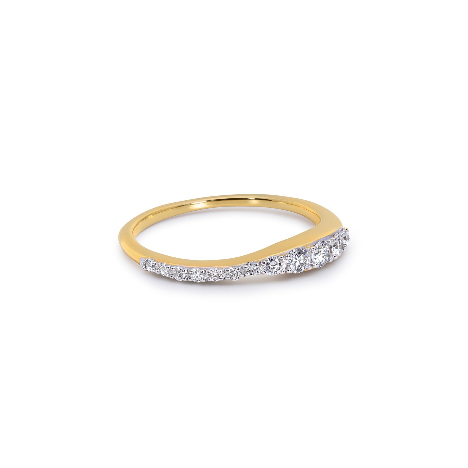 Monica Vinader Riva Pavé Stacking Ring In 18ct Gold Vermeil With Lab Grown Diamond Monica Vinader Riva Pavé Stacking Ring In 18ct Gold Vermeil With Lab Grown Diamond