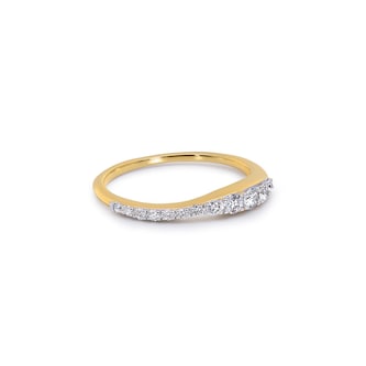 Monica Vinader Riva Pavé Stacking Ring In 18ct Gold Vermeil With Lab Grown Diamond Monica Vinader Riva Pavé Stacking Ring In 18ct Gold Vermeil With Lab Grown Diamond