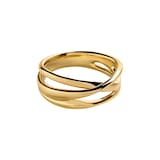 Monica Vinader Nura Crossover Ring In 18ct Gold Vermeil