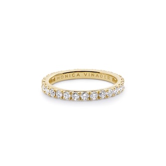 Monica Vinader Diamond Eternity Ring In 14ct Solid Gold With Lab Grown Diamond