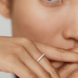 Monica Vinader Diamond Eternity Ring In 14ct Solid Gold With Lab Grown Diamond