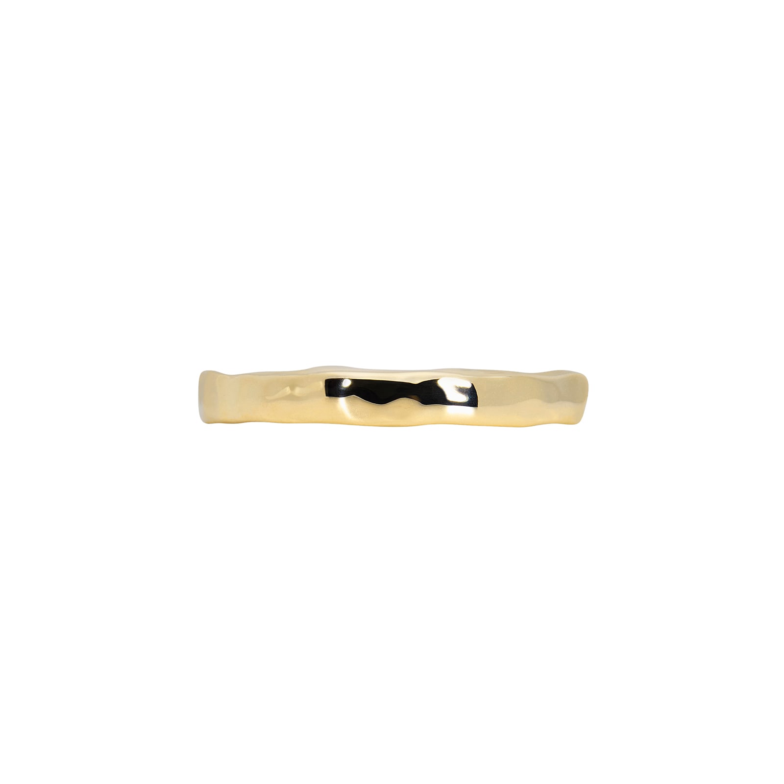 Monica Vinader Hammered Slim Band In 14ct Solid Gold