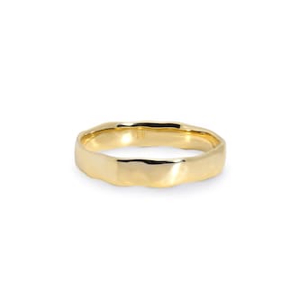 Monica Vinader Hammered Band In 14ct Solid Gold