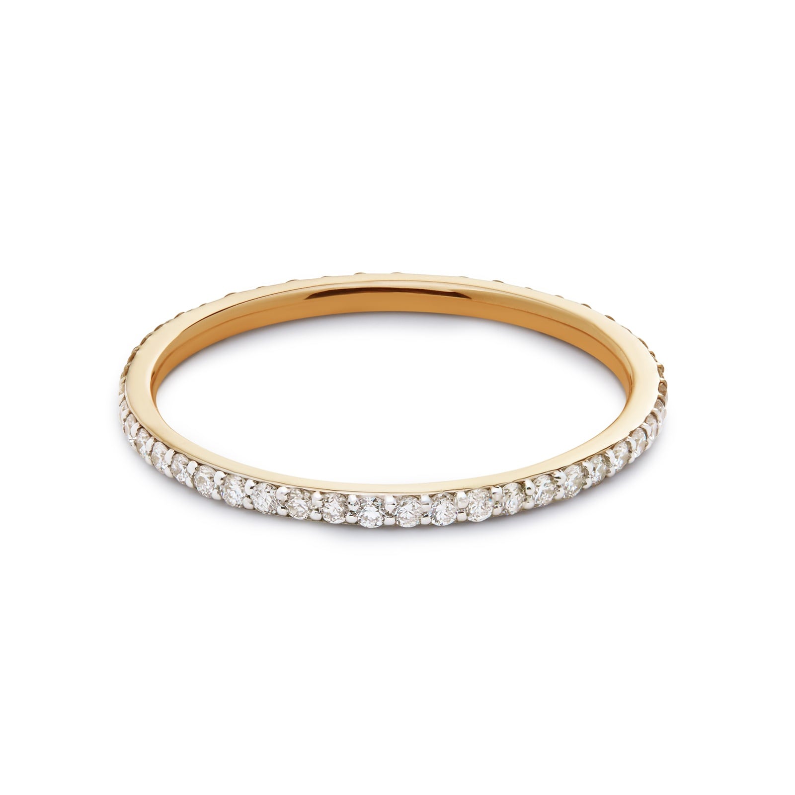Diamond Eternity Ring In 14ct Solid Gold With Lab Grown Diamond - Ring Size P