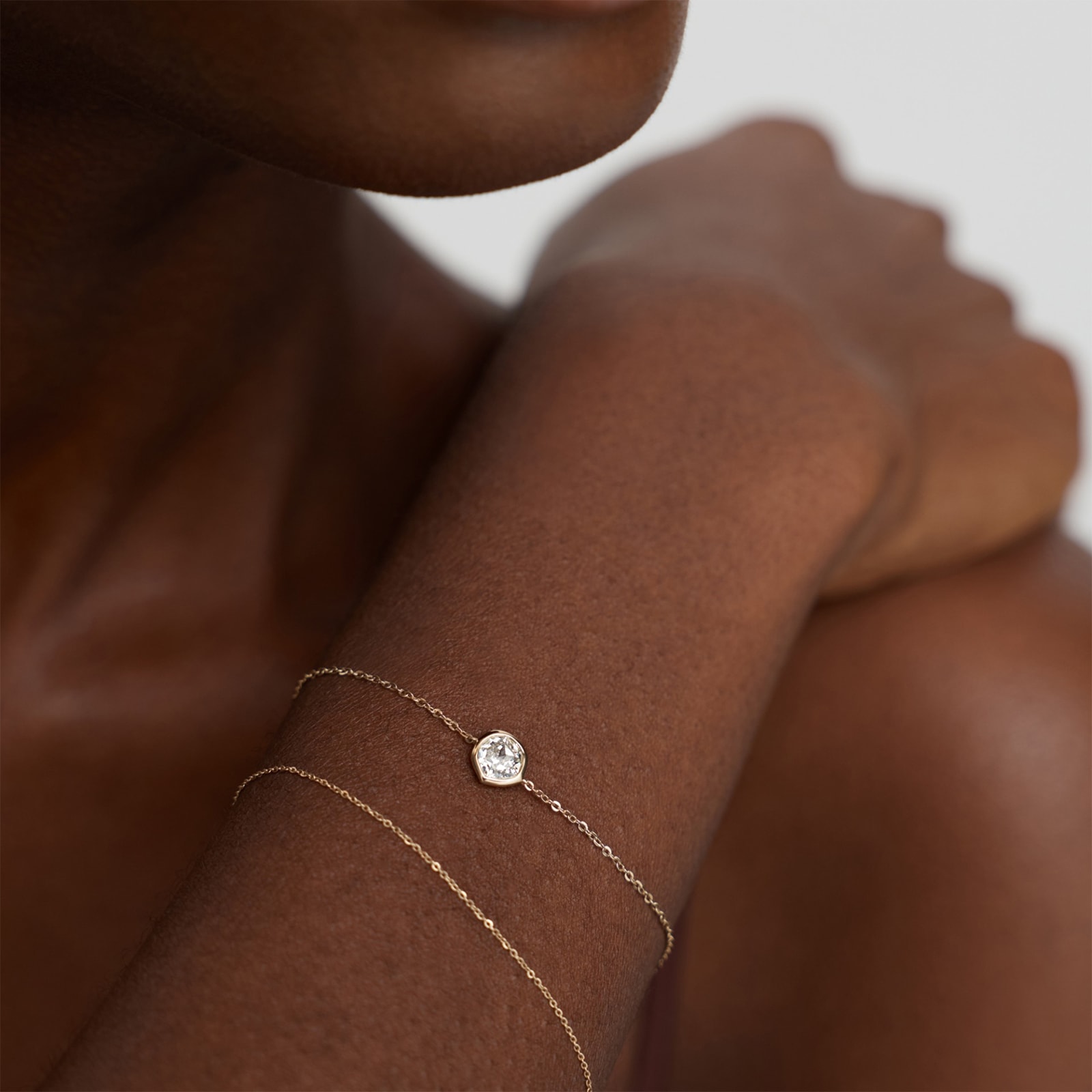 Monica Vinader MV Siren™ Solitaire 0.50ct Lab Grown Diamond Bracelet In 14ct Solid Gold Monica Vinader MV Siren™ Solitaire 0.50ct Lab Grown Diamond Bracelet In 14ct Solid Gold