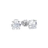 Goldsmiths 9ct White Gold 1.00cttw Brilliant Cut Lab Grown Diamond Solitaire Stud Earrings