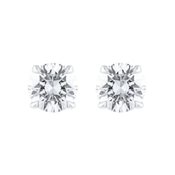 25010000 - 9ct White Gold 1.00cttw Brilliant Cut Lab Grown Diamond Solitaire Stud Earrings
