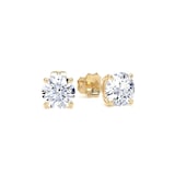 Best Luxury 
9ct Yellow Gold 1.00cttw Brilliant Cut Lab Grown Diamond Solitaire Stud Earrings