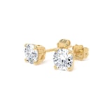 Best Luxury 
9ct Yellow Gold 1.00cttw Brilliant Cut Lab Grown Diamond Solitaire Stud Earrings