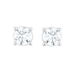 25010002 - 18ct White Gold 1.40cttw Brilliant Cut Lab Grown Diamond Solitaire Stud Earrings